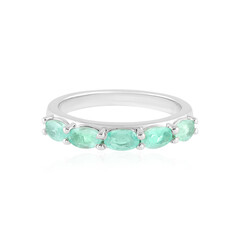 Bague en argent et Emeraude de Colombie