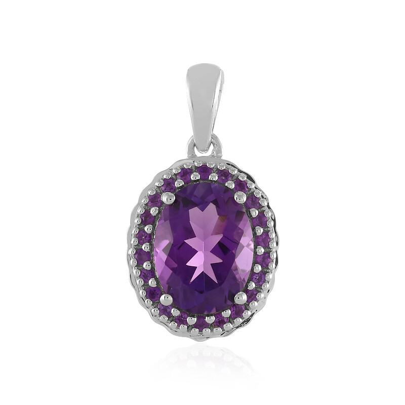 Pendentif Améthyste Biseautée Sur Chaîne Argent Massif 925 - Création Française - Neuf Avec étiquettes