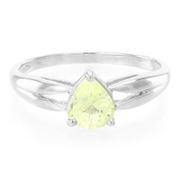 Bague en argent et Chrysobéryl du Brésil