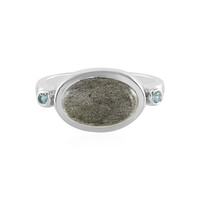 Bague en argent et Labradorite bleue de Maniry (KM by Juwelo)