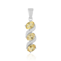 Pendentif en argent et Béryl jaune