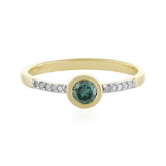 Bague en or et Diamant bleu ciel I4