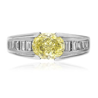 Bague en platine et Diamant SI2 jaune (CIRARI)