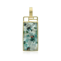 Pendentif en argent et Silice de gemme (Bali Barong)
