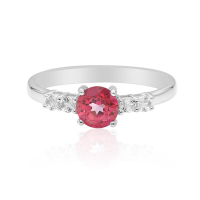 Bague en argent et Topaze rose