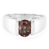 Bague en argent et Zircon cannelle