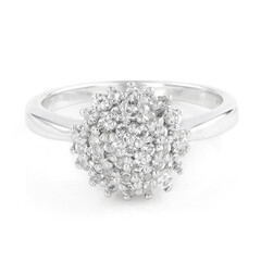 Bague en argent et Topaze blanche