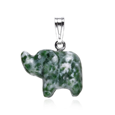 Pendentif en argent et Serpentine