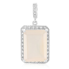 Pendentif en argent et Calcédoine rose