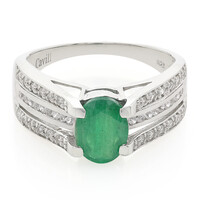 Bague en argent et Emeraude de Bahia