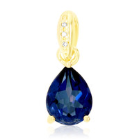 Pendentif en argent et Topaze bleu roi