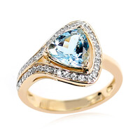 Bague en or et Aigue-marine Ofiki