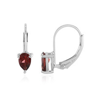 Boucles d'oreilles en argent et Grenat d'Inde