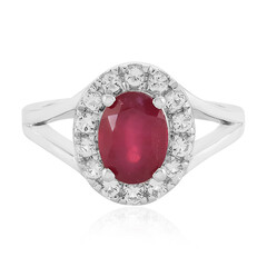 Bague en argent et Rubis de Madagascar
