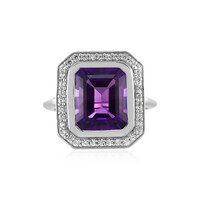 Bague en argent et Améthyste de Sibérie