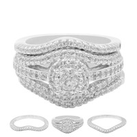 Bague en argent et Topaze blanche