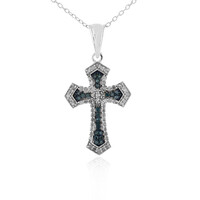 Collier en argent et Diamant bleu I3