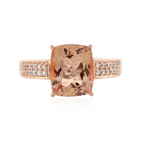 Bague en or et Morganite couleur pêche