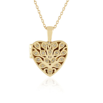 Collier en argent et Diamant champagne I3