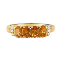Bague en argent et Grenat Spessartite