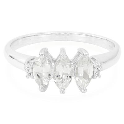Bague en argent et Saphir blanc