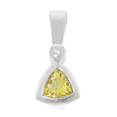 Pendentif en argent et Béryl jaune