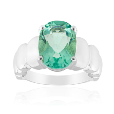 Bague en argent et Fluorite du Braldu (Pallanova)