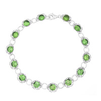 Bracelet en argent et Ambre verte de Colombie