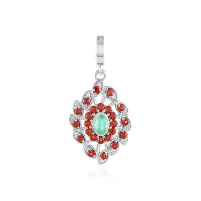 Pendentif en argent et Emeraude de Russie