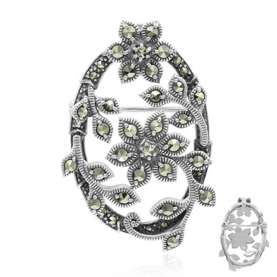 Broche en argent et Marcassite