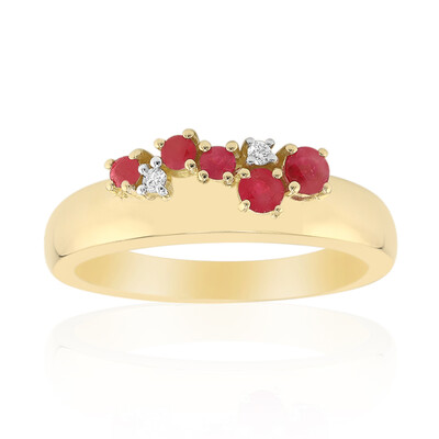 Bague en or et Béryl rouge