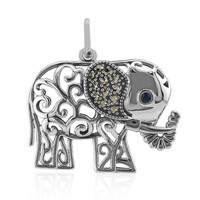 Pendentif en argent et Saphir bleu