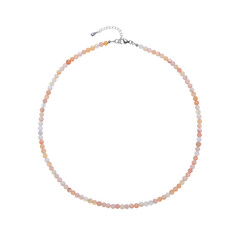 Collier en argent et Agate rouge du Botswana