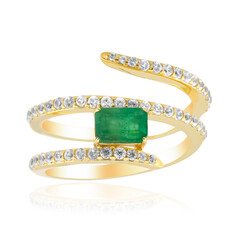 Bague en argent et Emeraude de Zambie