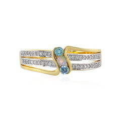 Bague en argent et Apatite bleue
