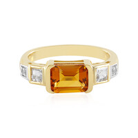 Bague en argent et Citrine Madère