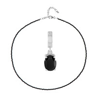 Parure en argent et Spinelle noir