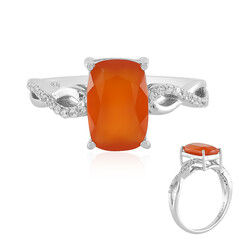 Bague en argent et Onyx rouge