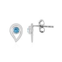 Boucles d'oreilles en argent et Topaze bleu Suisse