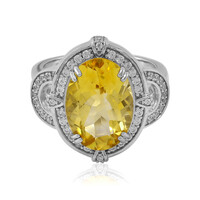 Bague en argent et Citrine