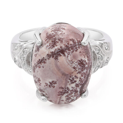 Bague en argent et Jaspe dendritique de Sonora