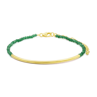 Bracelet en argent et Agate verte