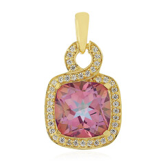 Pendentif en argent et Quartz rouge orient