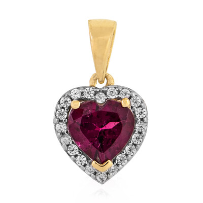 Pendentif en or et Grenat Rhodolite