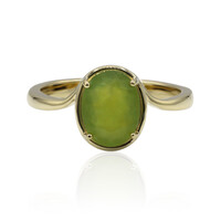 Bague en or et Opale verte du Brésil (Tenner Diniz)