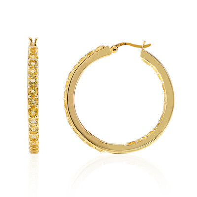 Boucles d'oreilles en argent et Citrine