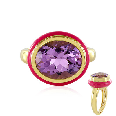 Bague en argent et Améthyste Rose de France