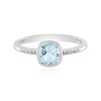 Bague en argent et Topaze bleu ciel