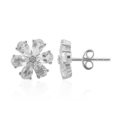 Boucles d'oreilles en argent et Topaze blanche