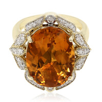 Bague en or et Citrine mandarine